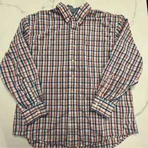IZOD men’s button down long sleeve plaid shirt size XL
